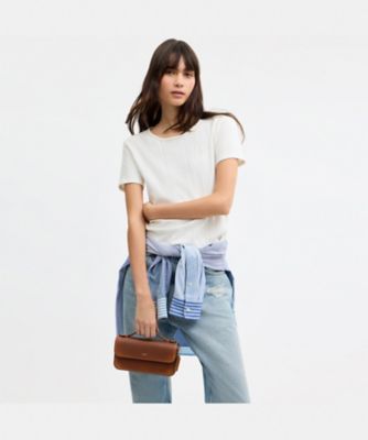 エローラ トップ ハンドル クロスボディ バッグ・ラブド レザー